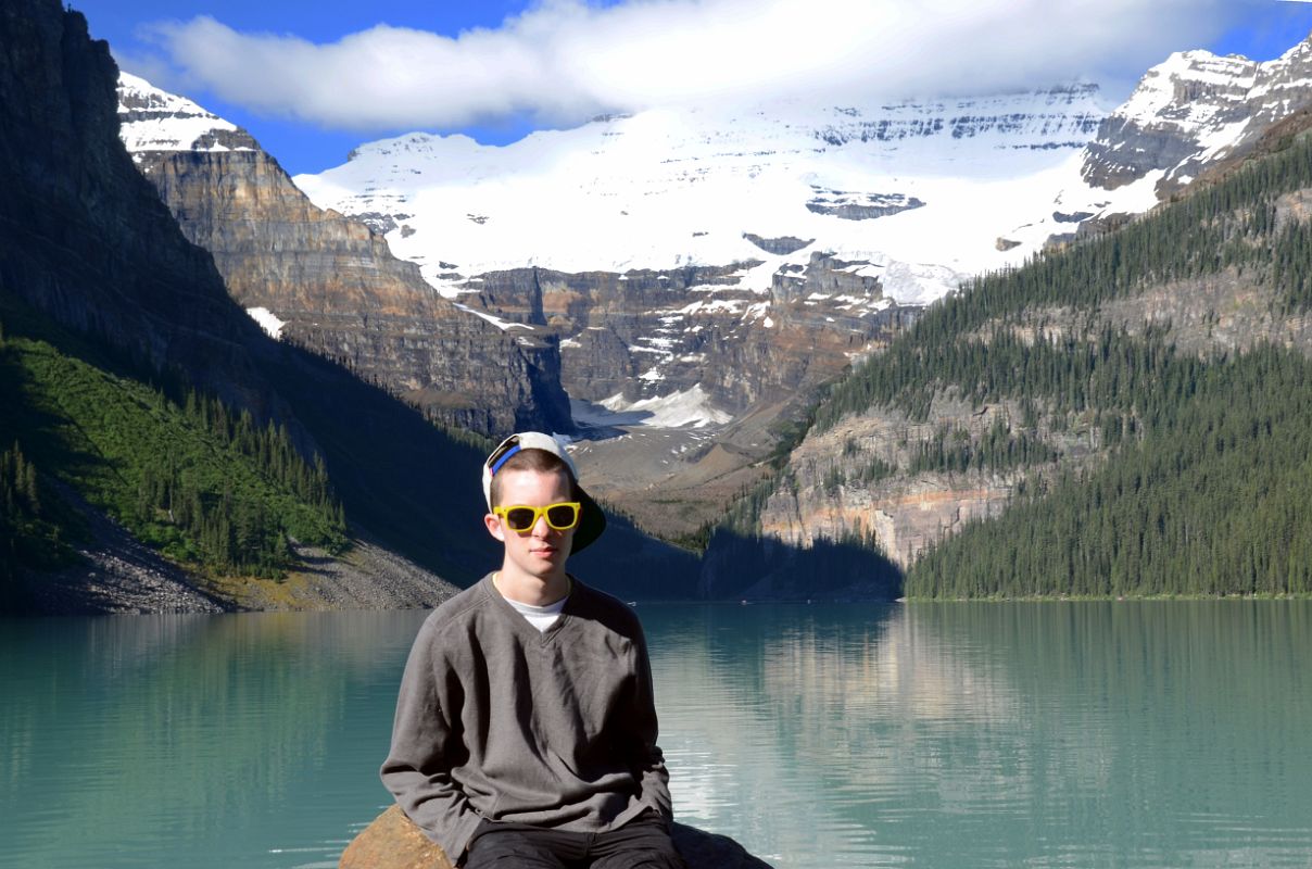 38 Peter Ryan In Front Of Lake Louise And Mount Victoria Morning